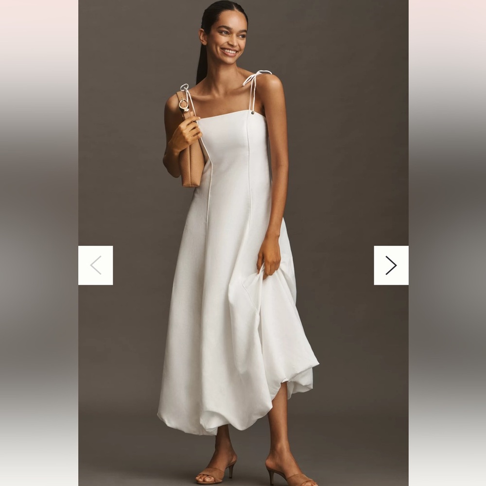Anthropology Sylvie White Maxi Dress XL